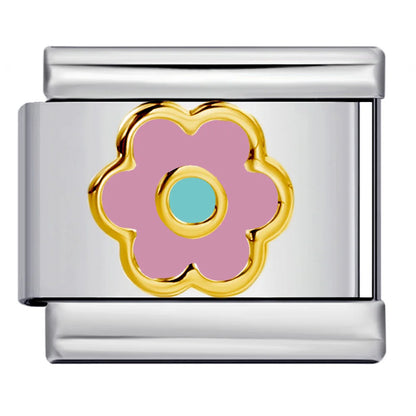 Flower Italian Charm Link 449