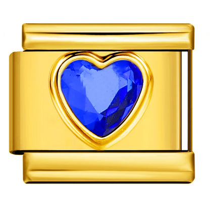 Gold Color Zirconia Italian Charm 507