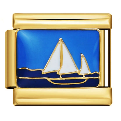 Gold Color Italian Charm Link 176
