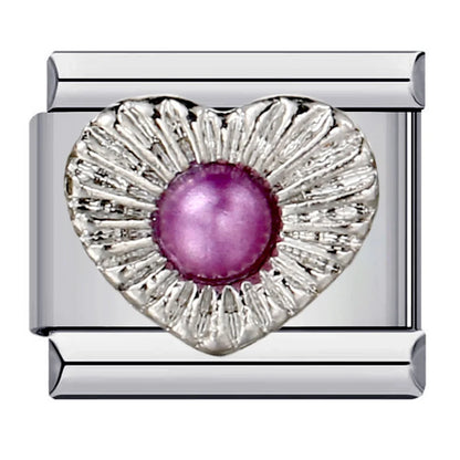 Heart Italian Charm Links 070