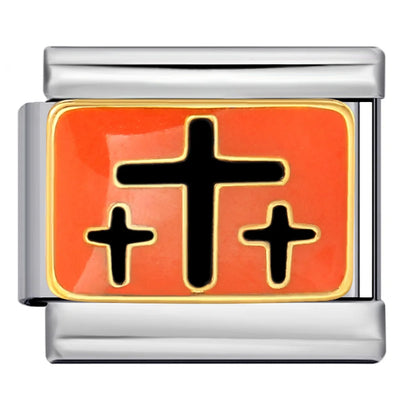 Cross Italian Charm Link 530