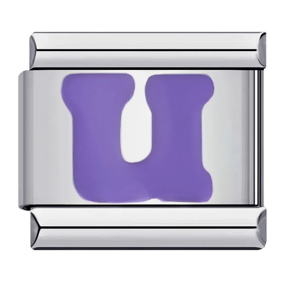 Purple Color 26 English Letters 017