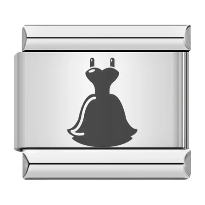 Laser Engrave Italian Charm Links 005