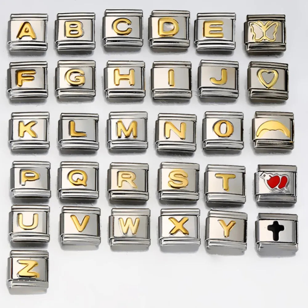 Gold Color 26 English Letters 064
