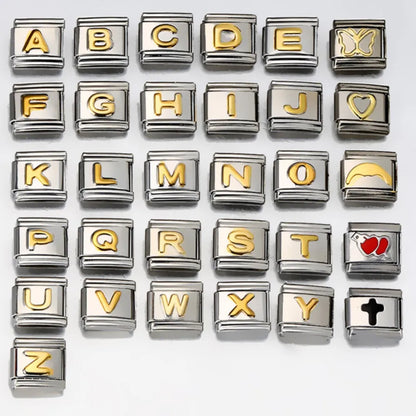 Gold Color 26 English Letters 064