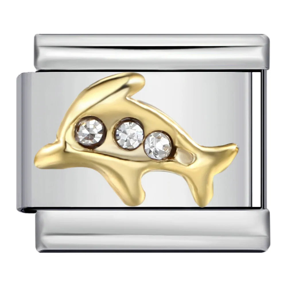 Zirconia Italian Charm Links 175