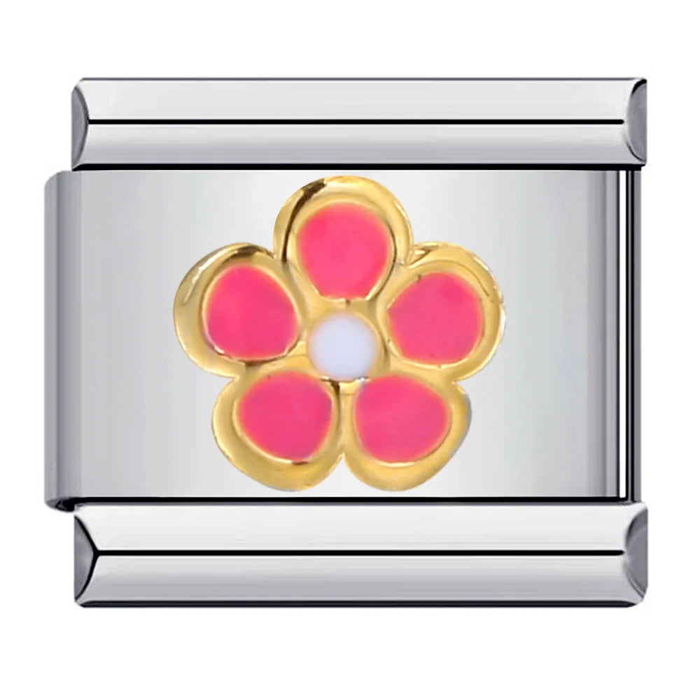 Flower Italian Charm Links 105