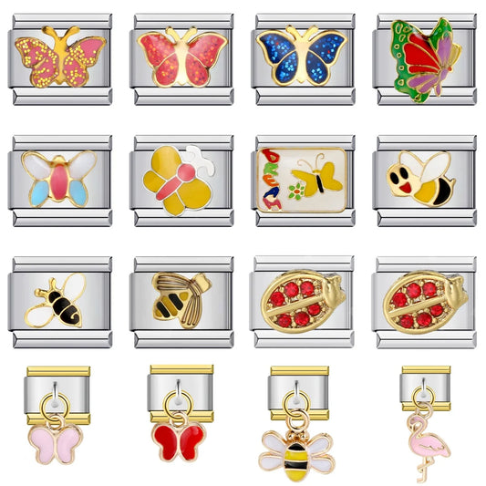 Butterfly Italian Charm Links 076