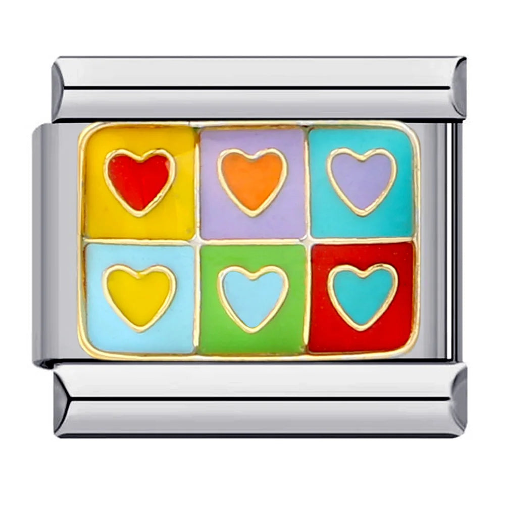 Rainbow Italian Charm Links 151