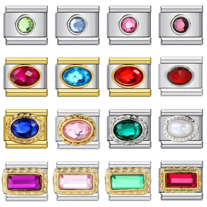 Zirconia Italian Charms Links 091