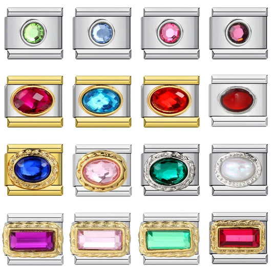 Zirconia Italian Charms Links 091