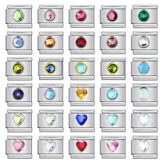 Colorful Zirconia Italian Charm 506