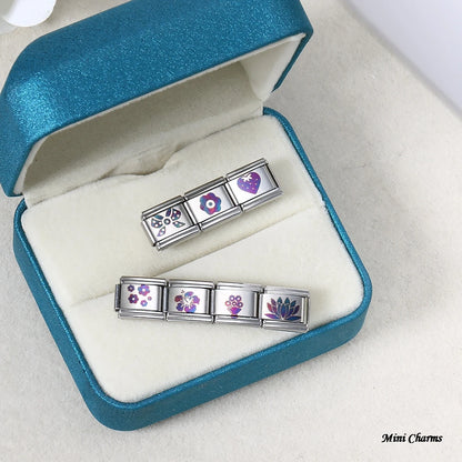 UV Laser Italian Charm Link 456