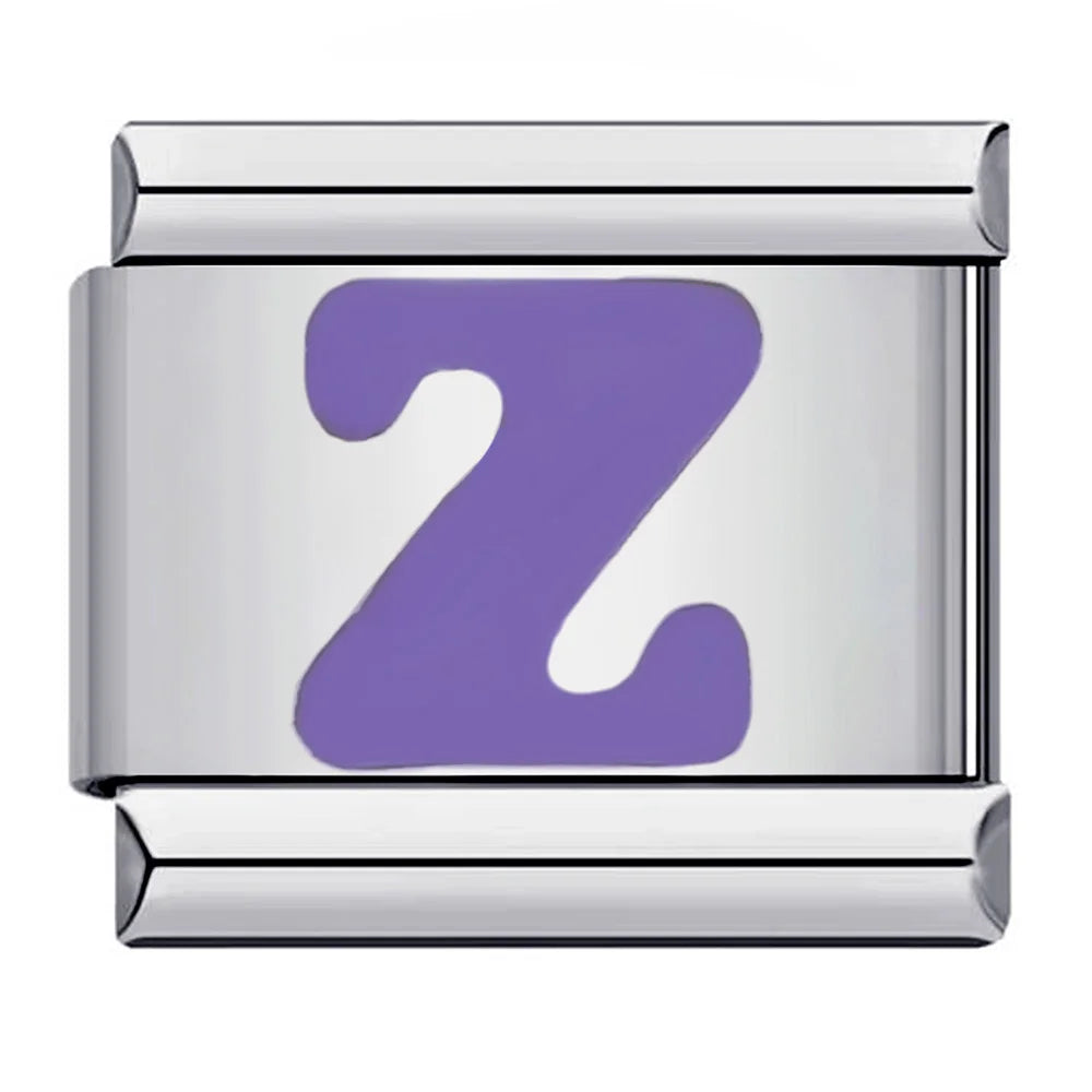 Purple Color 26 English Letters 017