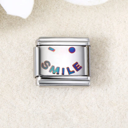 UV Laser Italian Charm Link 455