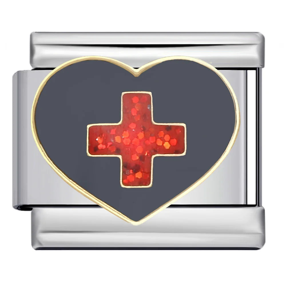 Cross Italian Charm Link 530
