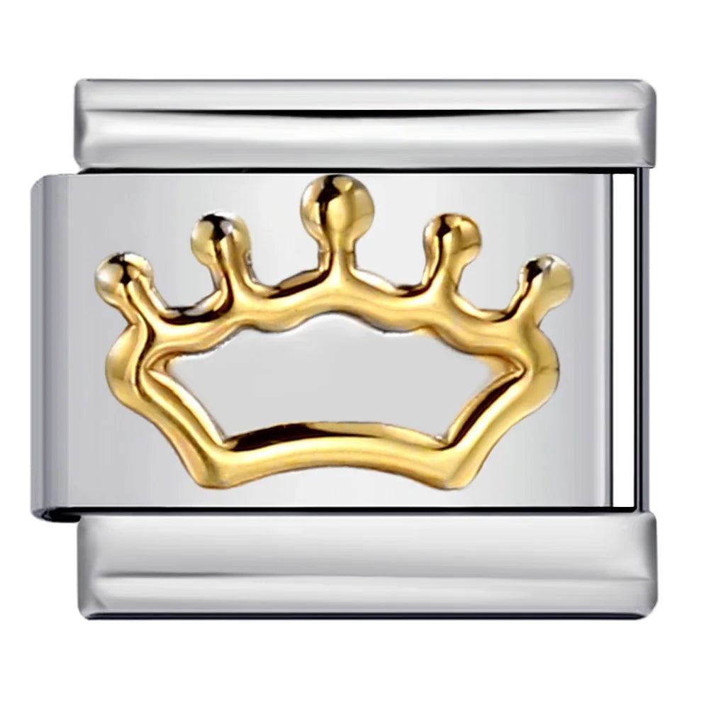 Crown Italian Charm Link 308
