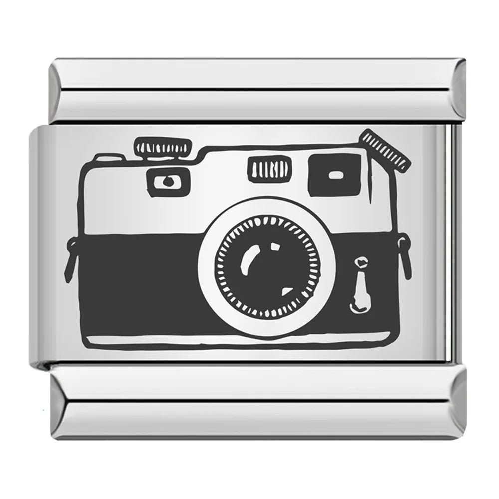 Laser Italian Charm Link 499