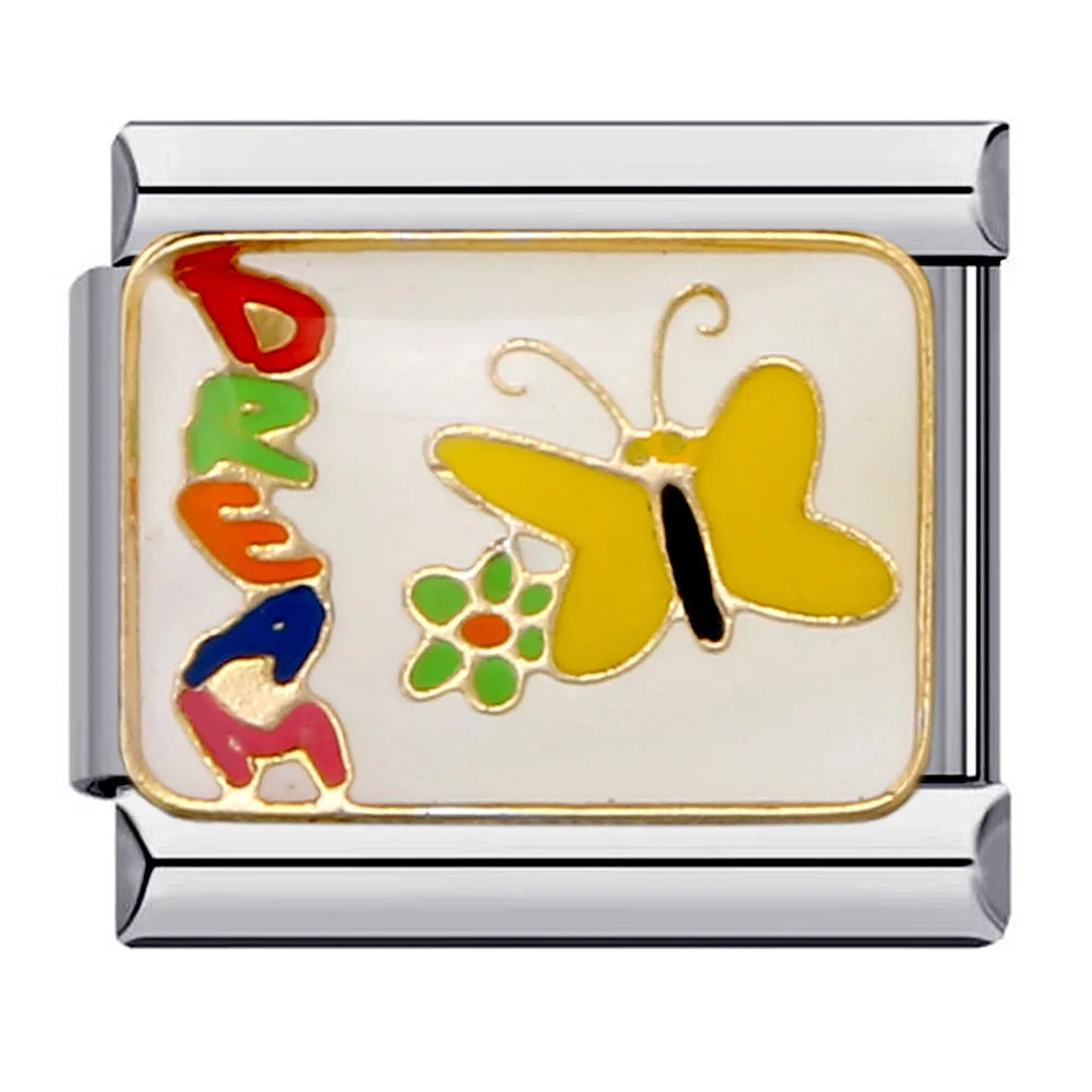Butterfly Italian Charm Links 076