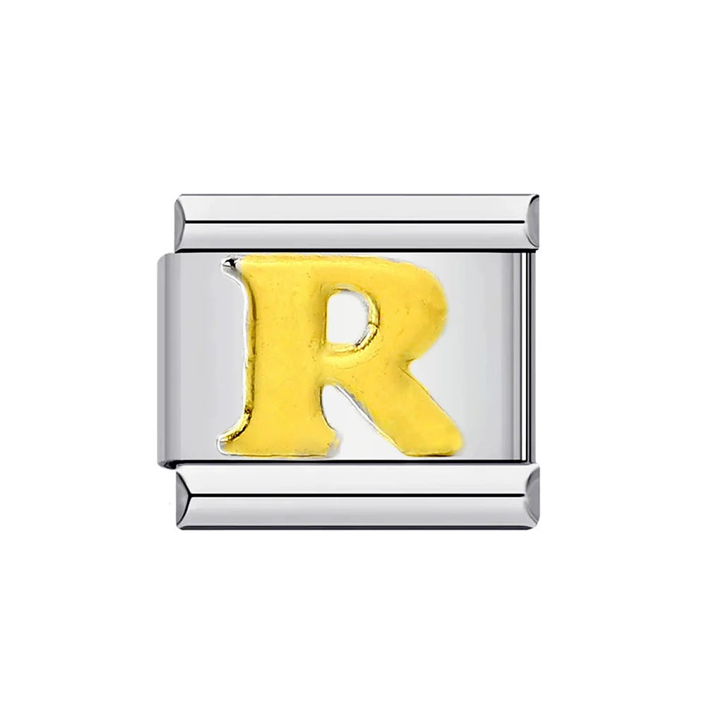 Gold Color 26 English Letters 014