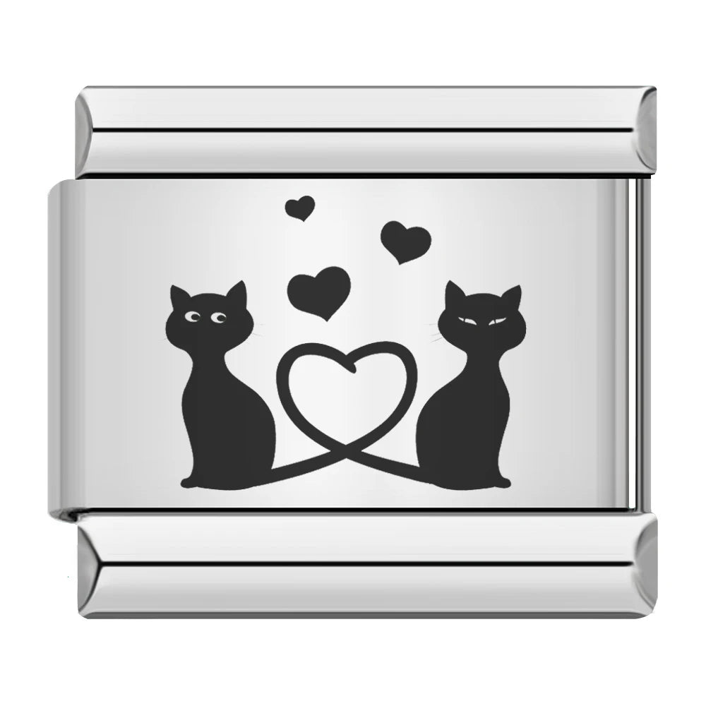 Laser Italian Charm Links 052