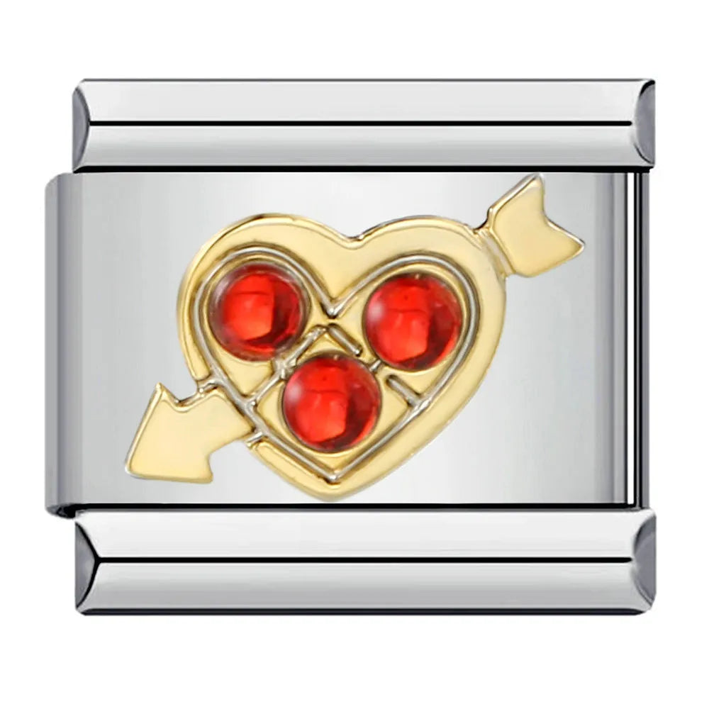 Heart Italian Charm Links 121