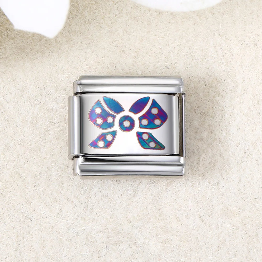 UV Laser Italian Charm Link 456