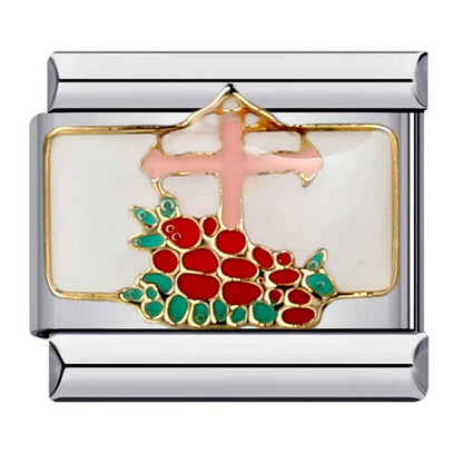 Cross Italian Charm Link 530