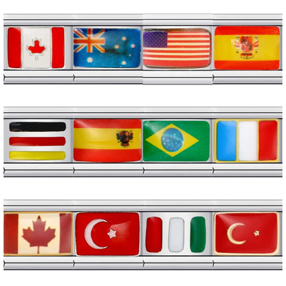 National Flag Italian Charm Links 068