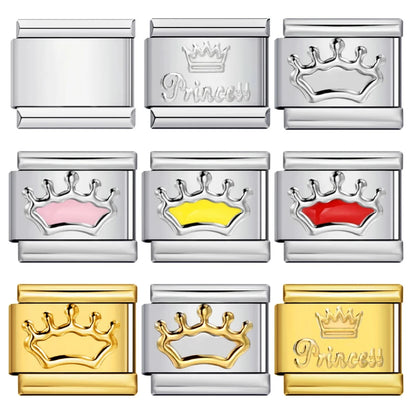 Crown Italian Charm Link 308