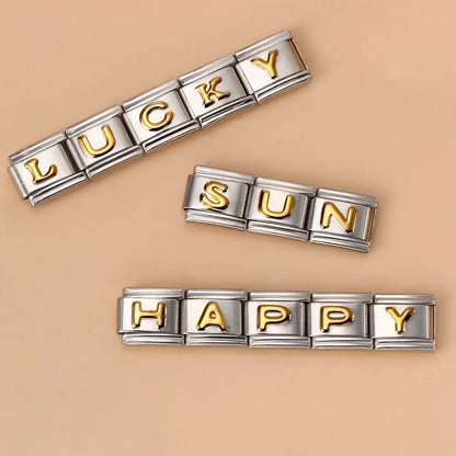 Gold Color 26 English Letters 064