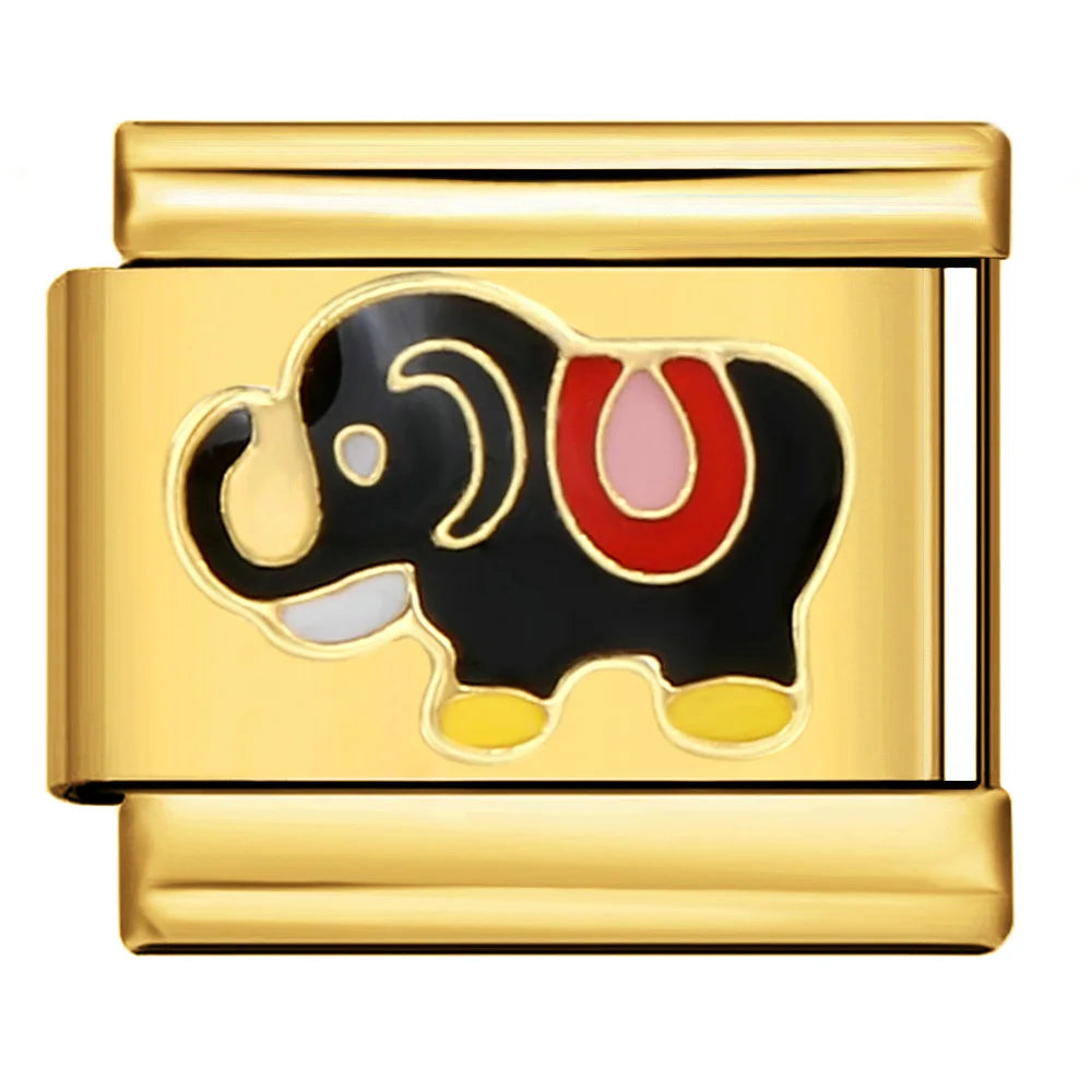 Gold Color Italian Charm Link 381