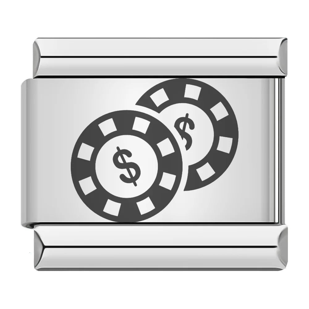 Laser Italian Charm Links 063