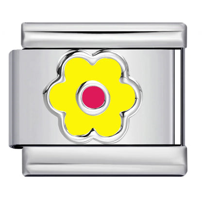 Flower Italian Charm Link 449