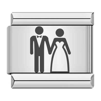 Laser Engrave Italian Charm Links 005