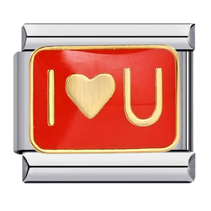 Love Heart Italian Charm Links 080