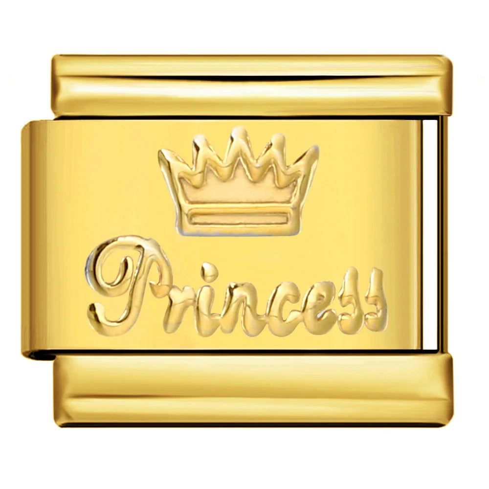 Crown Italian Charm Link 308