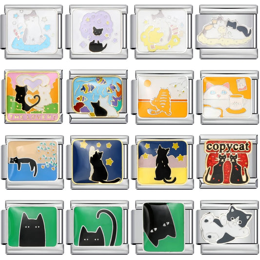 Cats Italian Charm Link 193