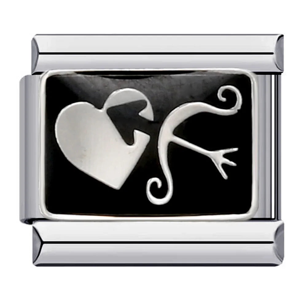 Love Heart Italian Charm Links 080