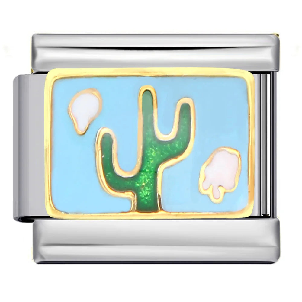 Blue Italian Charm Link 305