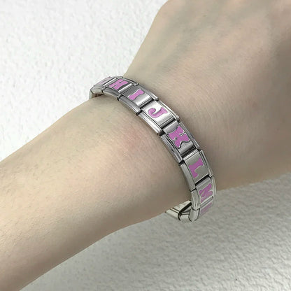 Pink Color 26 English Letters 018