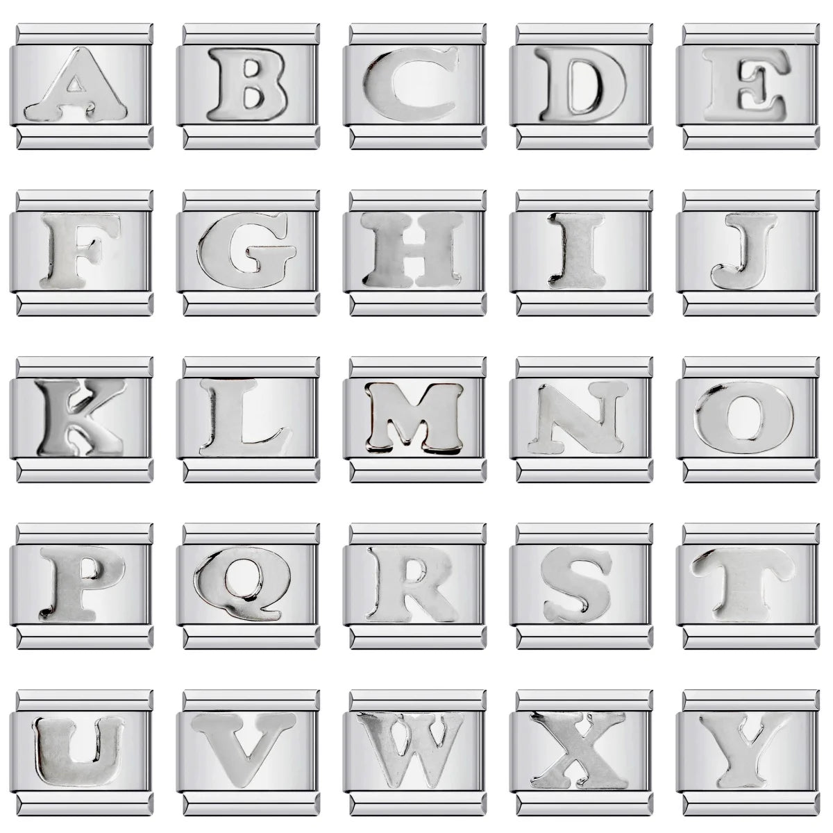 Silver Color 26 English Letter 071