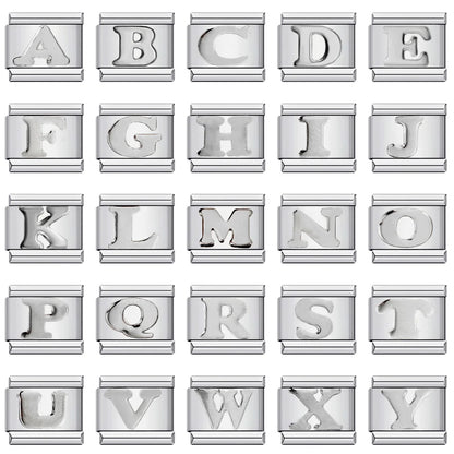 Silver Color 26 English Letter 071