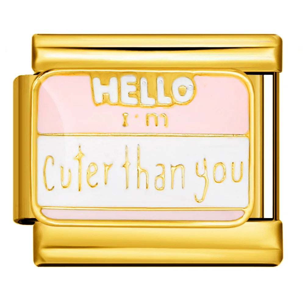 Gold Color Italian Charm Link 484