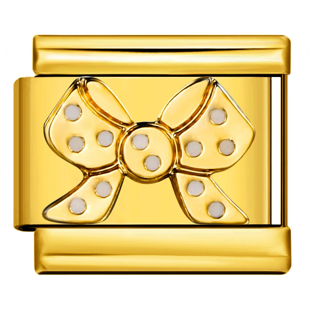 Gold Color Italian Charm Link 477