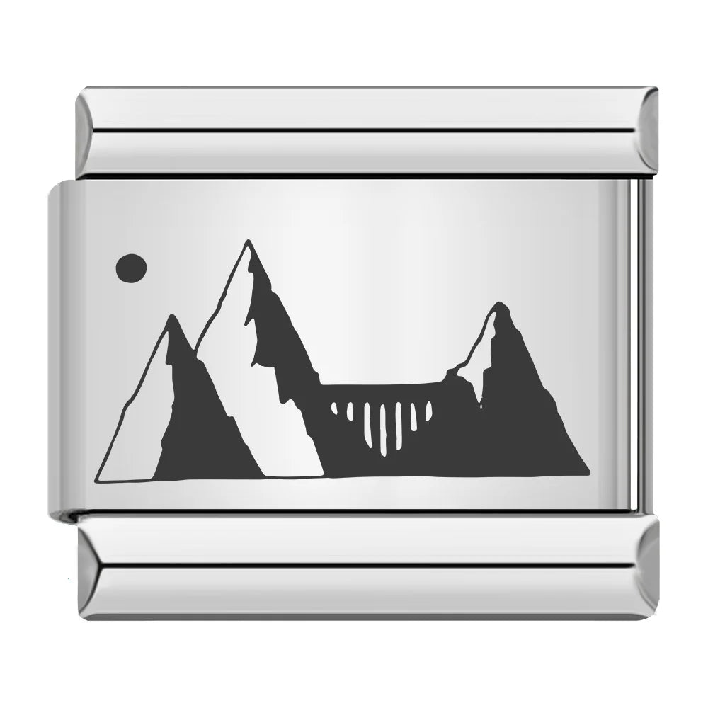 Laser Italian Charm Links 041