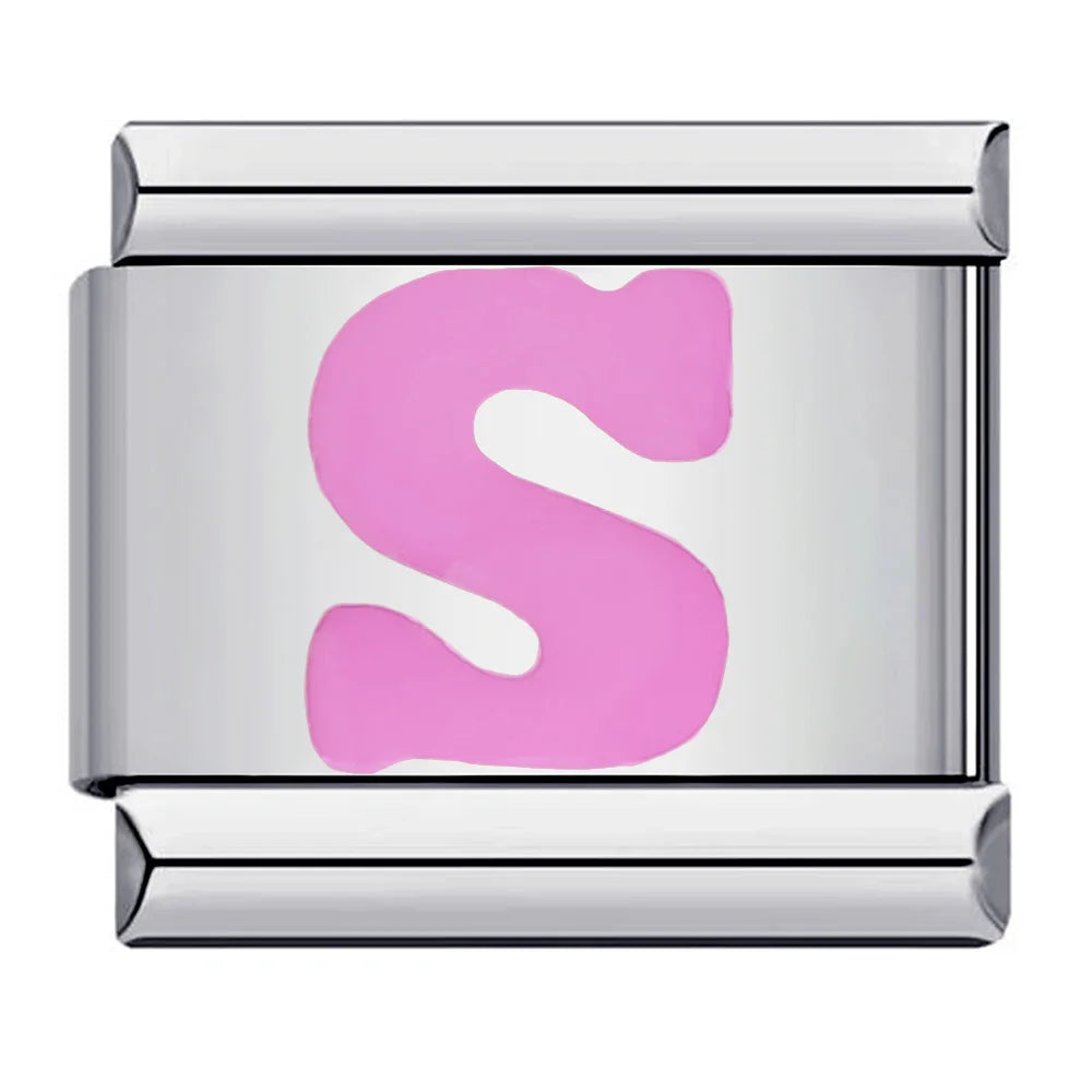 Pink Color 26 English Letters 018