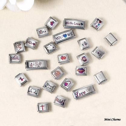 UV Laser Italian Charm Link 455