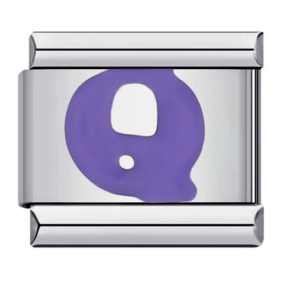 Purple Color 26 English Letters 017