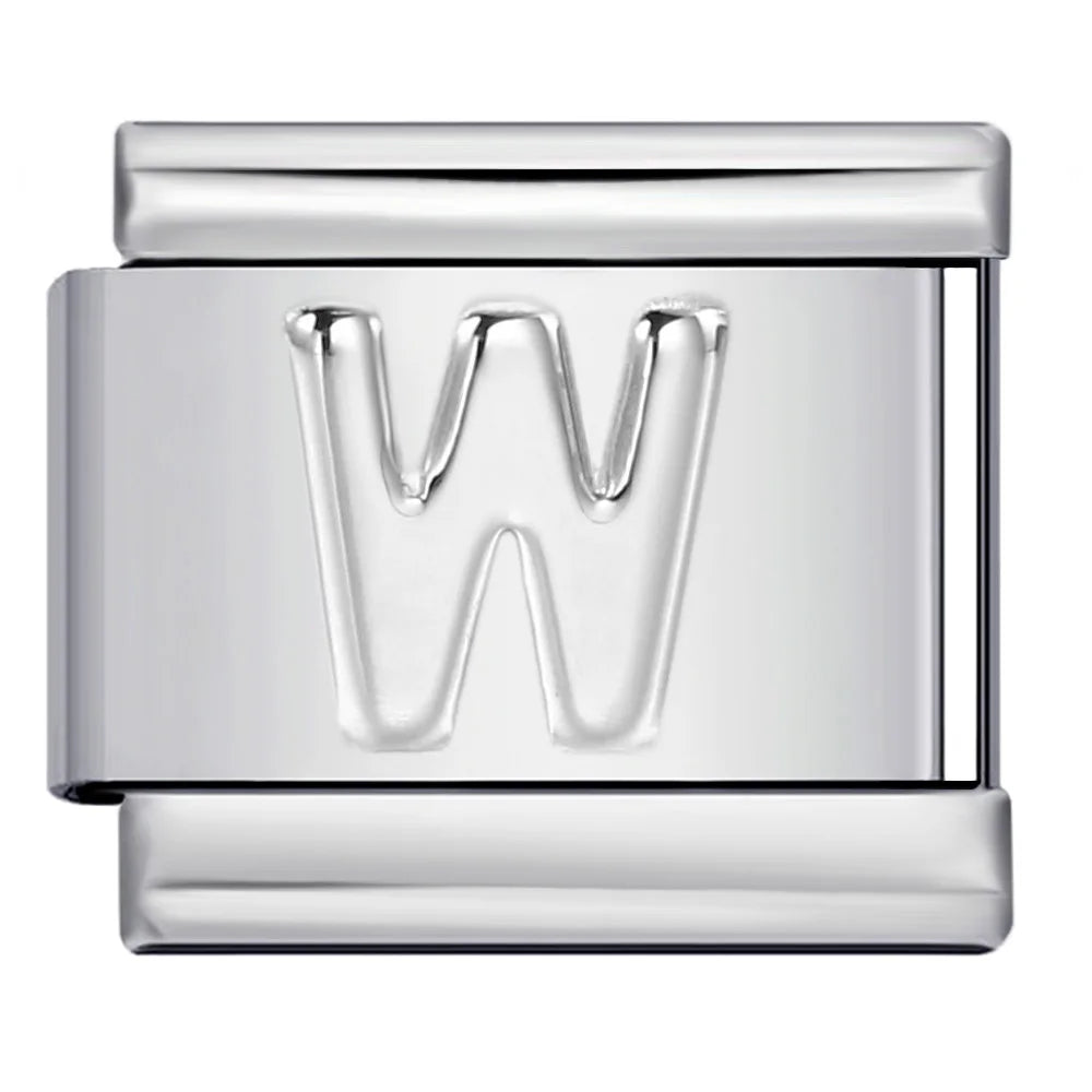 Silver Color 26 English Letters 134